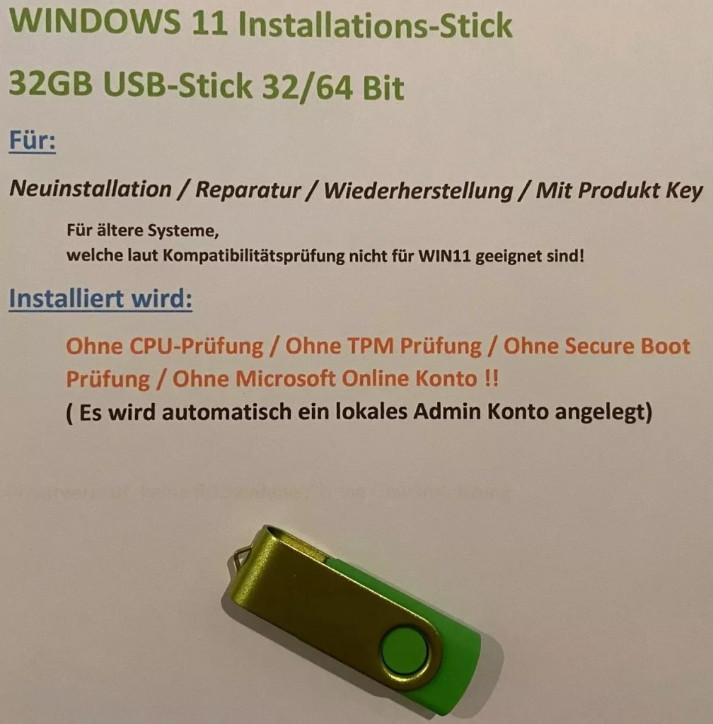 Windows 11 USB Installation Stick 32GB 5 Windows 11 USB Installation Stick 32GB